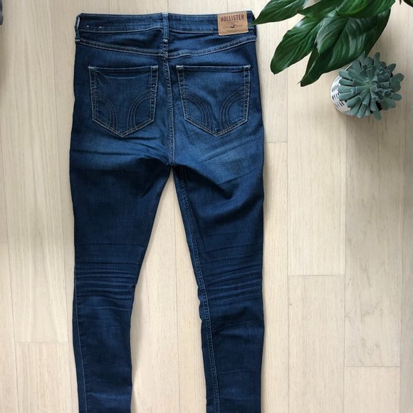 Hollister High-Rise Denim Blue Skinny Jeans - Picture 4 of 8